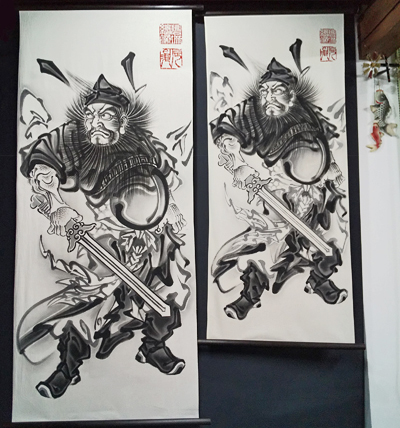 室内用いわき絵のぼり(武者のぼり)各サイズの比較