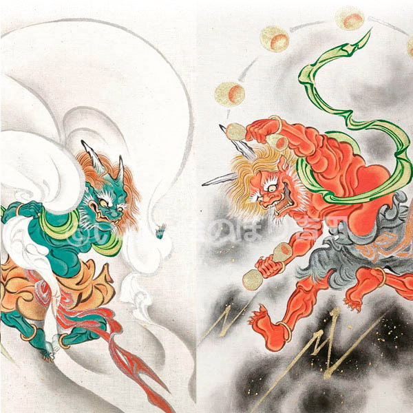 風神雷神図|いわき絵のぼり吉田・絵師 辰昇の作品